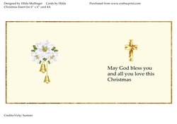  Christmas insert for 6  x 6  4A