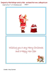 7 x 5 Insert for Christmas card