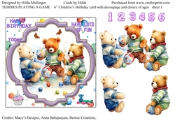 TEDDIES PLAYING A GAME