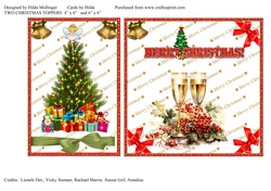 TWO CHRISTMAS TOPPERS