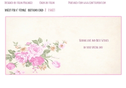 Insert for Female 6 Birthday card 2