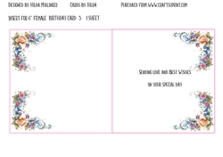 Insert for Female 6 Birthday card 3