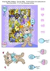 Bear in lacy border
