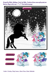 Unicorn magic in the snow