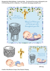 A CHRISTENING CARD FOR A BABY BOY