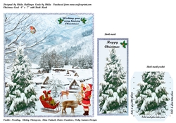 CHRISTMAS CARD WITH BOOK MARK