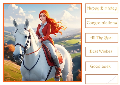 Girl on her horse