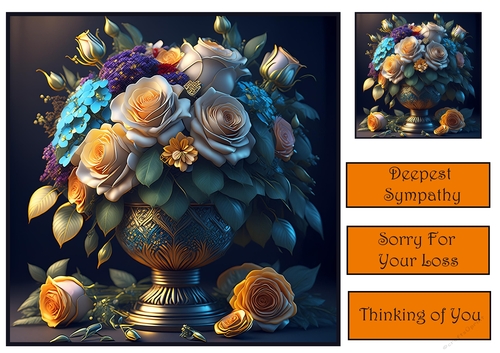 Flowers Sympathy card