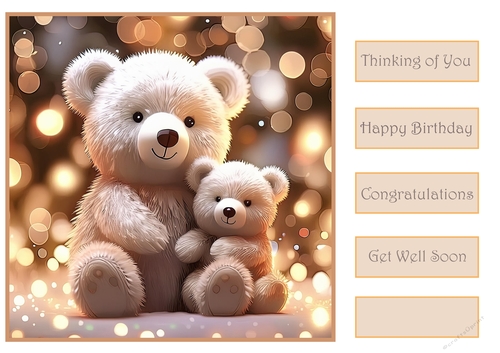 Teddy bear card