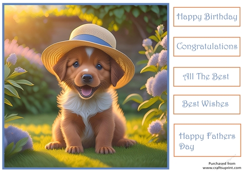Puppy in a hat 