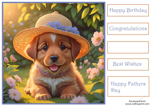 Puppy in a hat 