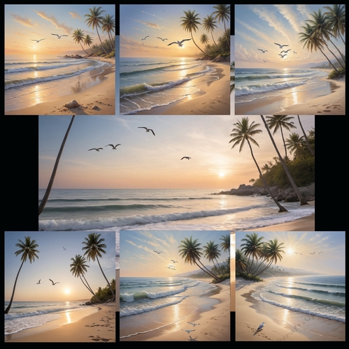 Beautiful sun kissed beach