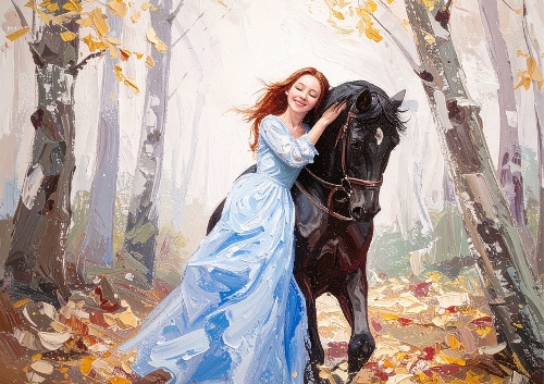 A girl and her horse