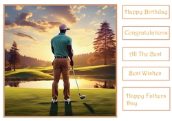 Man playing golf