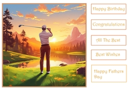 Man playing golf