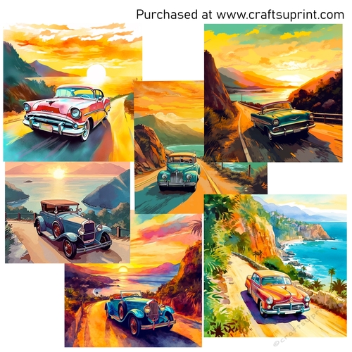 Vintage car on the mountains