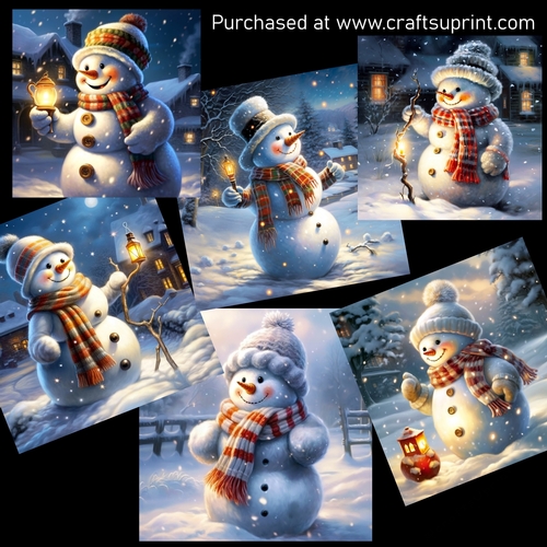 Cute snowman CARD FRONTS