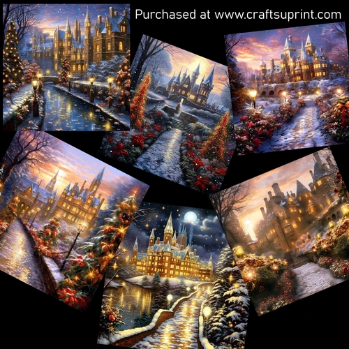 Nostalgic castles in winter CARD FRONTS