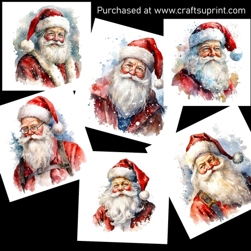 Santa portrait CARD FRONTS
