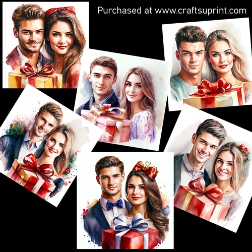 Christmas couples 3 CARD FRONTS