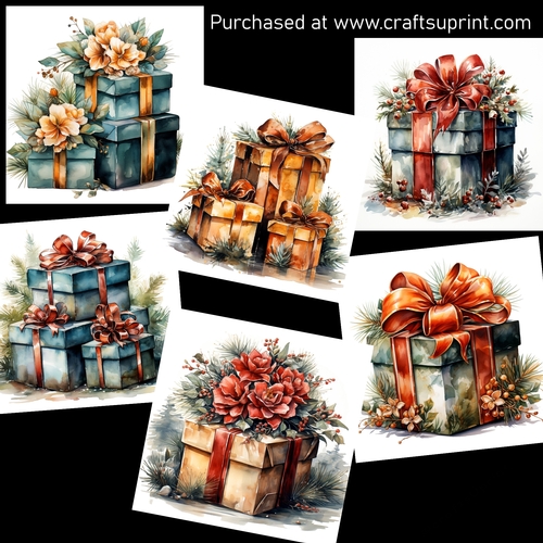 Christmas gift boxes 2 CARD FRONTS