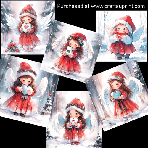 Winter little angel CARD FRONTS