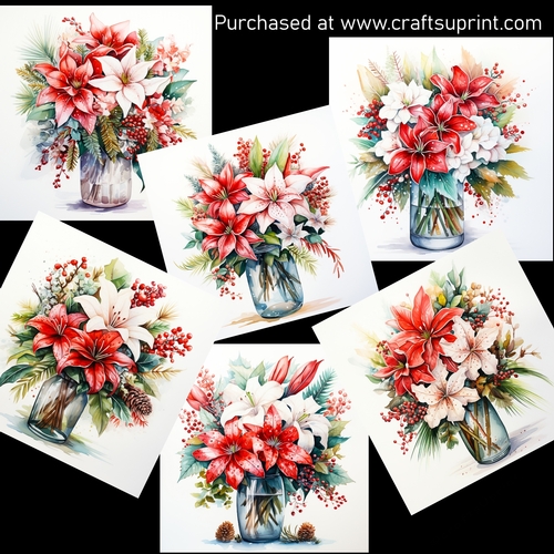 Winter flowers 1 CARD FRONTS