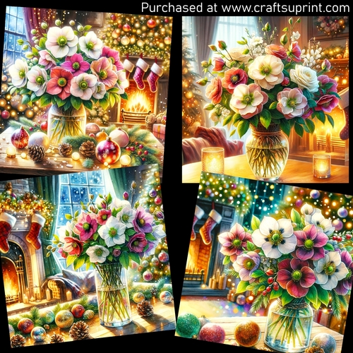 Christmas roses CARD FRONTS