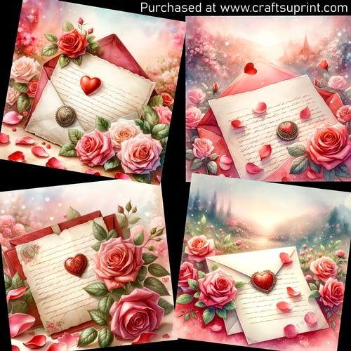Letters and roses CARD FRONTS