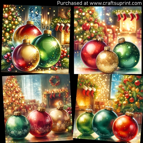 Christmas ornaments 2 CARD FRONTS
