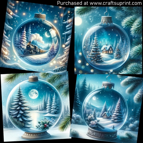 Winter in a crystal globe CARD FRONTS