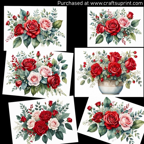 Red rose arrangement 5x7 1
