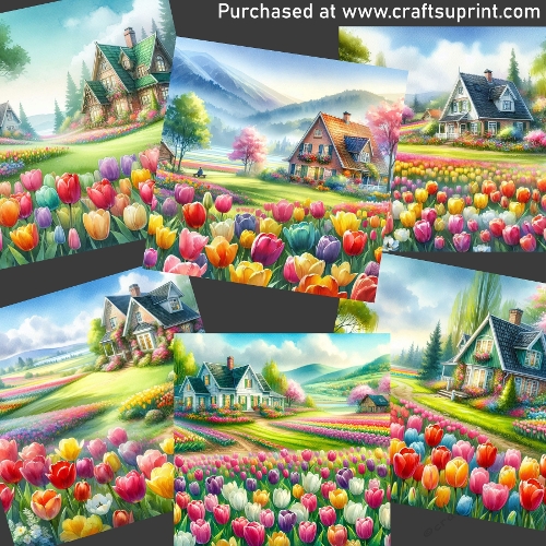 Tulips everywhere CARD FRONTS