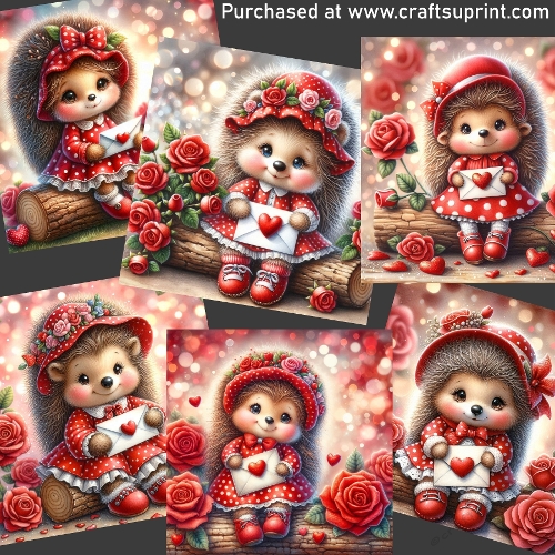 Hedgehog with love letter