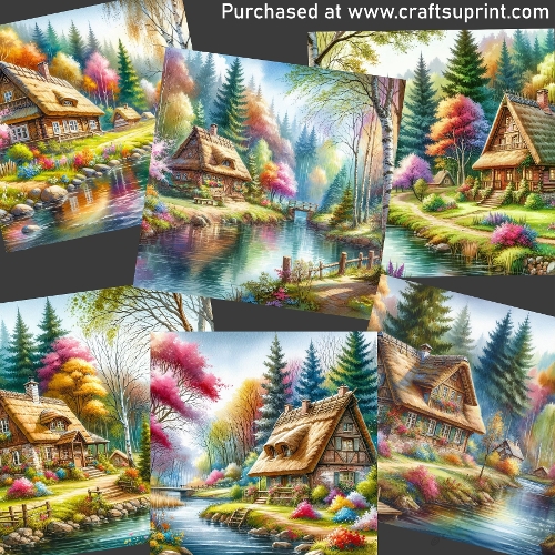 Cozy mountain cottage CARD FRONTS