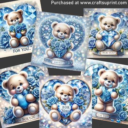 Teddy with heart 1 CARD FRONTS