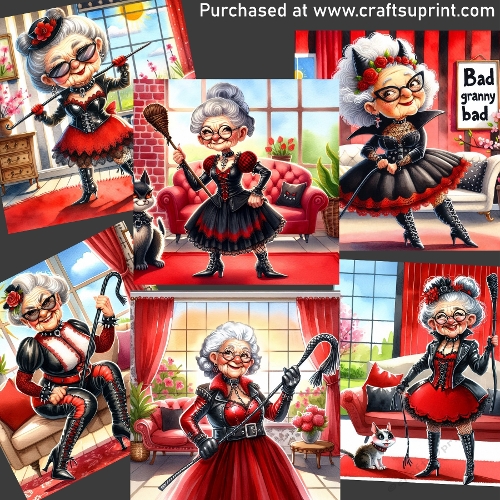 Bad granny no hats CARD FRONTS