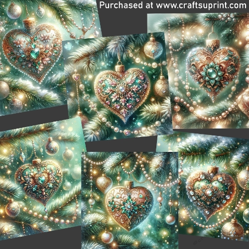 Winter heart ornament CARD FRONTS