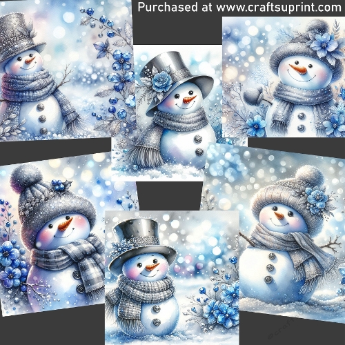 Happy snowman 5 CARD FRONTS