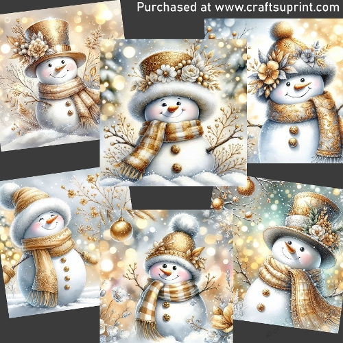 Happy snowman 13 CARD FRONTS