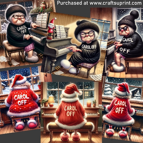 Funny grandma at Christmas