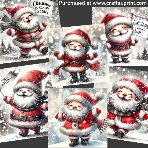 Happy Santa Claus - CARD FRONTS