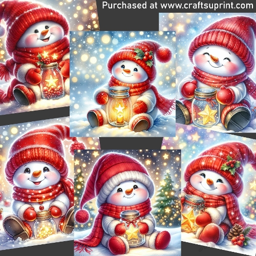 Snowman captures stars - CARD FRONTS