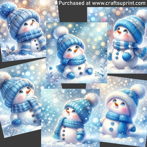 Snowman stargazing 2 - CARD FRONTS