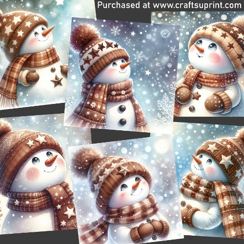 Snowman stargazing 3 - CARD FRONTS