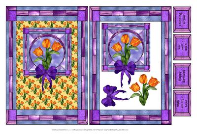 Stained Glass Tulips