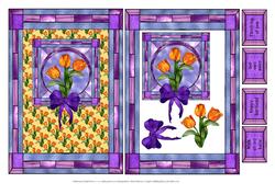 Stained Glass Tulips
