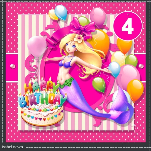 Birthday Fairy Mermaid Princess 1