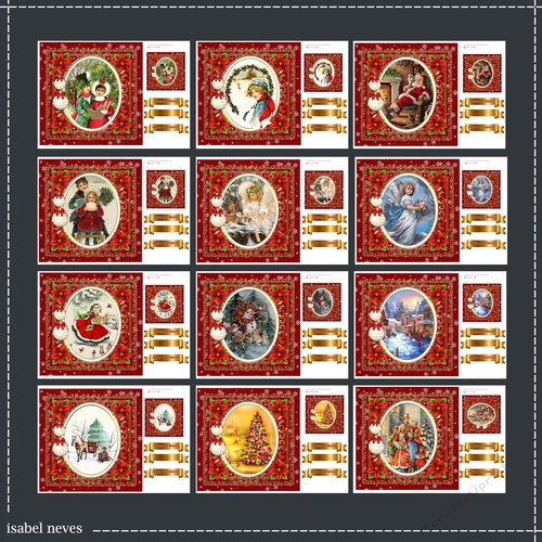 12 Vintage Christmas Quick Card Kit