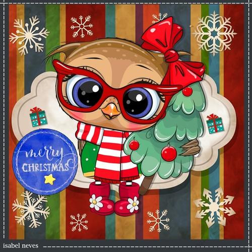 Cute Christmas Owl
